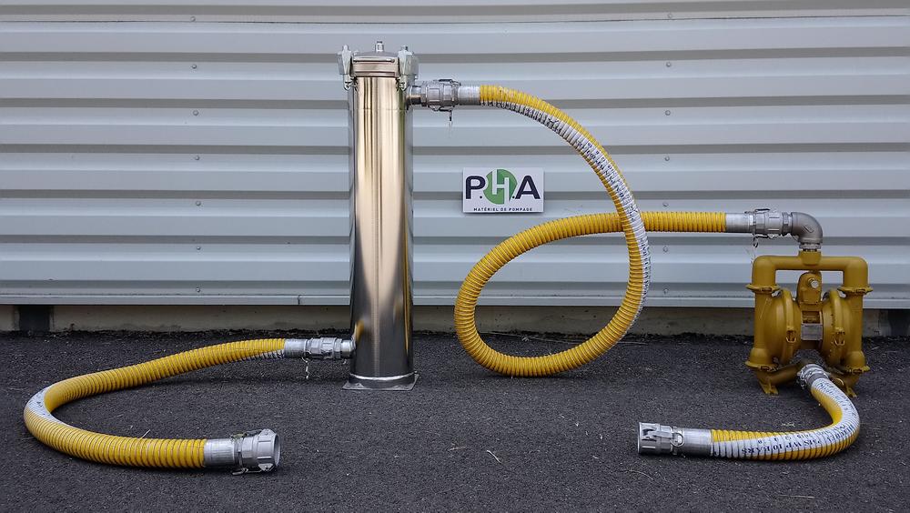 Pompe pneumatique à membranes E4 avec un filtre - Pompe E4 avec filtre