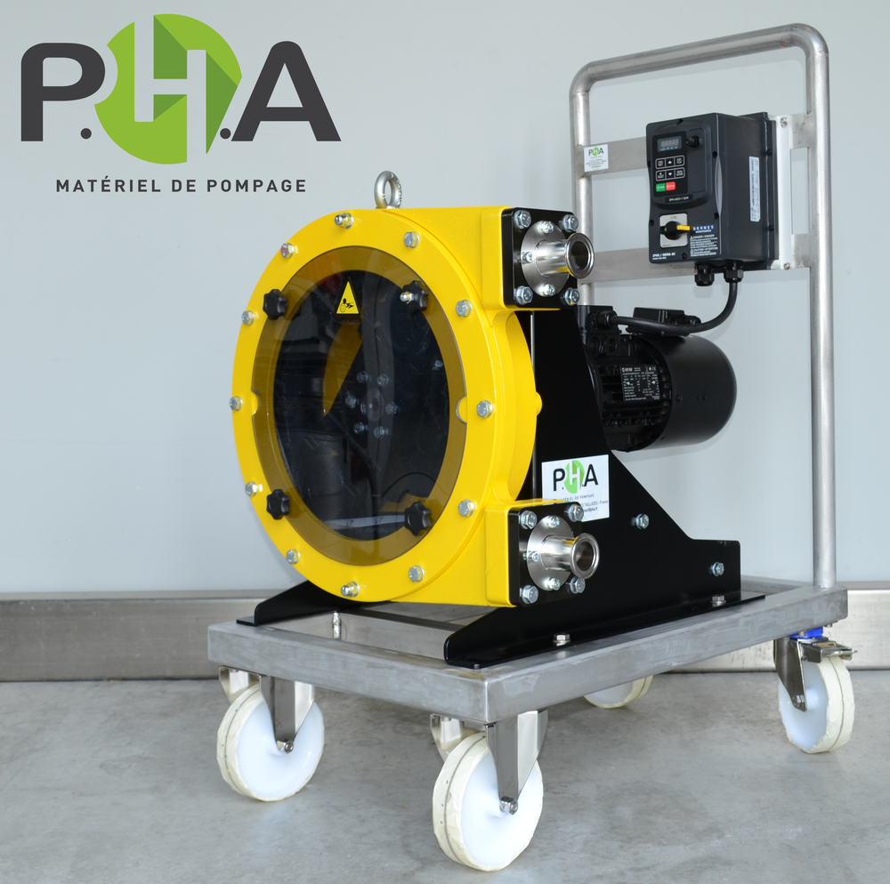 Stainless steel trolley feeding peristaltic pump - Pompe péristaltique alimentaire
