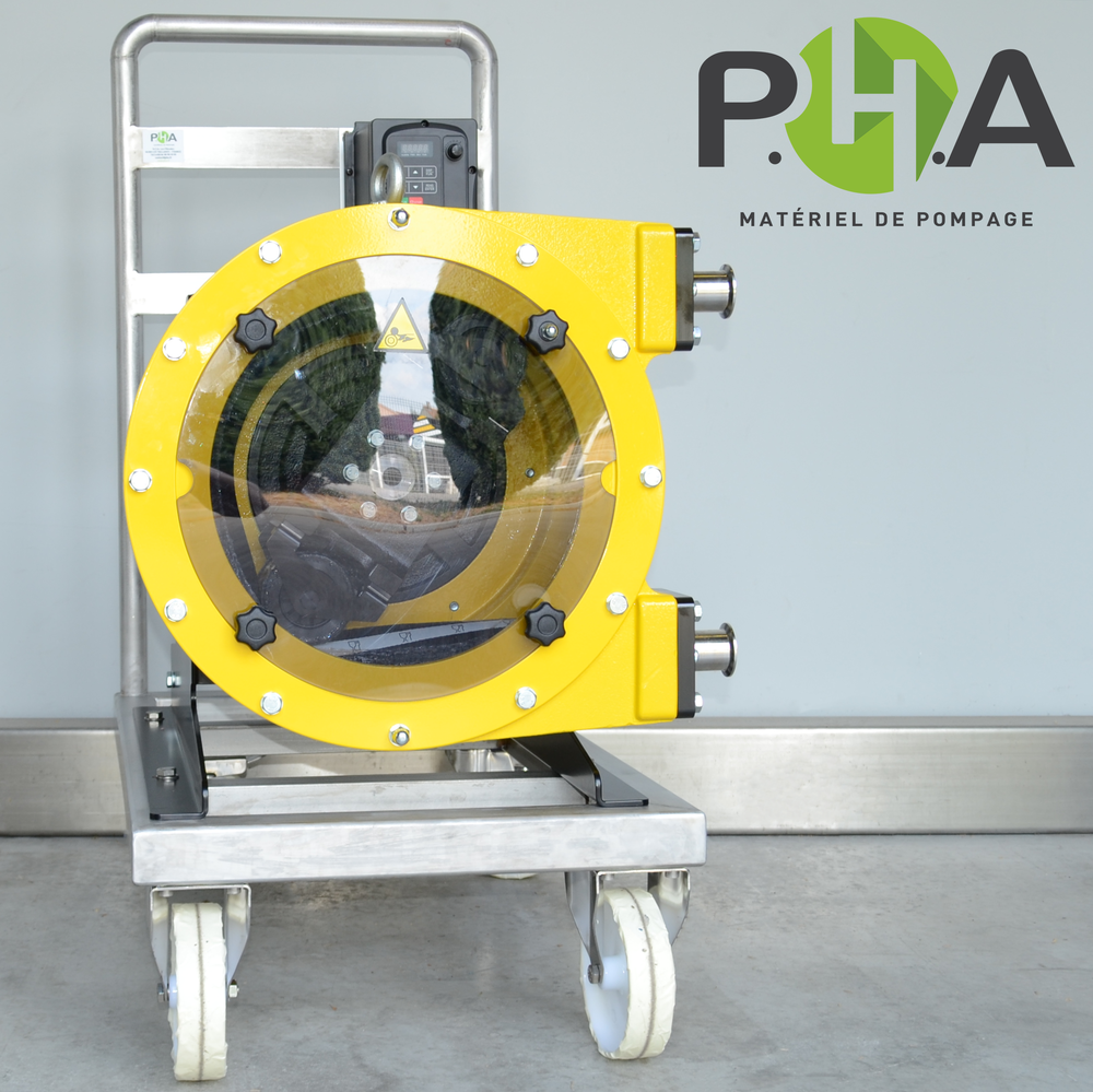 Stainless steel trolley feeding peristaltic pump - Pompe péristaltique alimentaire