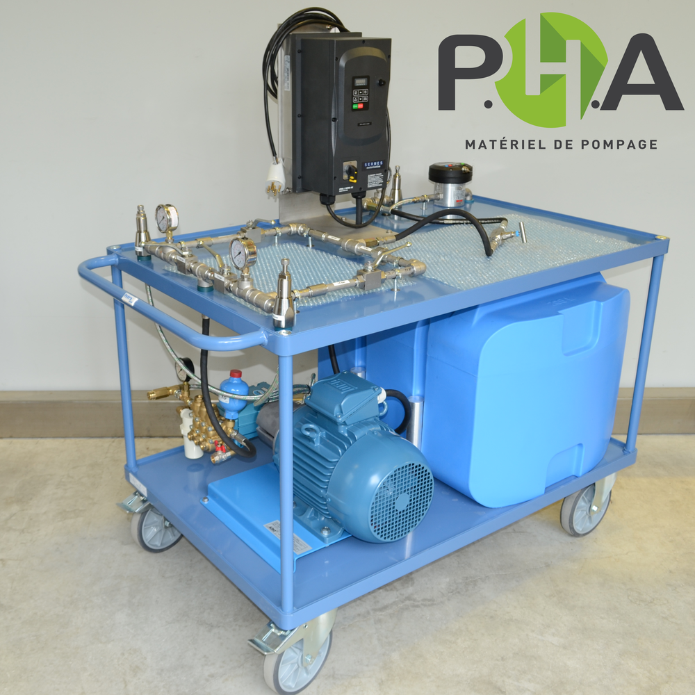 CAT High Pressure Pump on a Test Bench - Pompe CAT pour épreuves