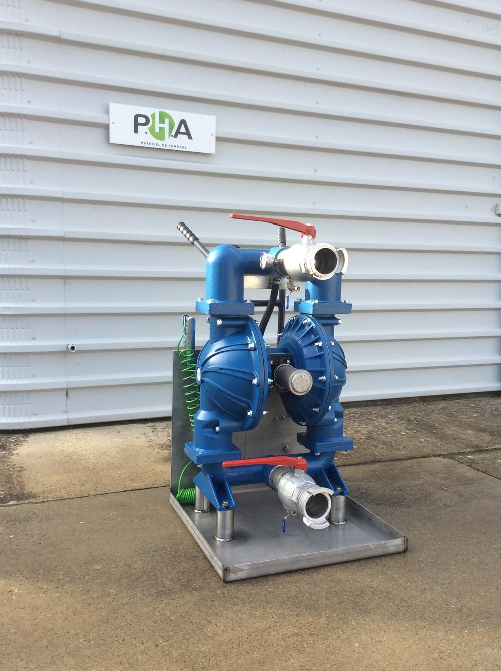 PHA'R FT30 Air operated double diaphragm pump with Trolley - Pompe FT30 PHA'R sur diable